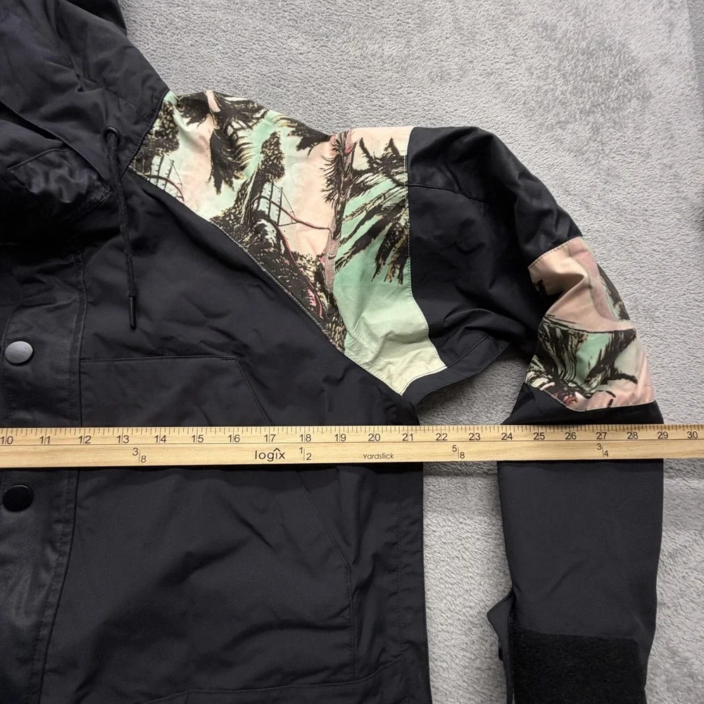 Burton Jacket Womens Small Black Floral Parka Hooded‎ Ski
